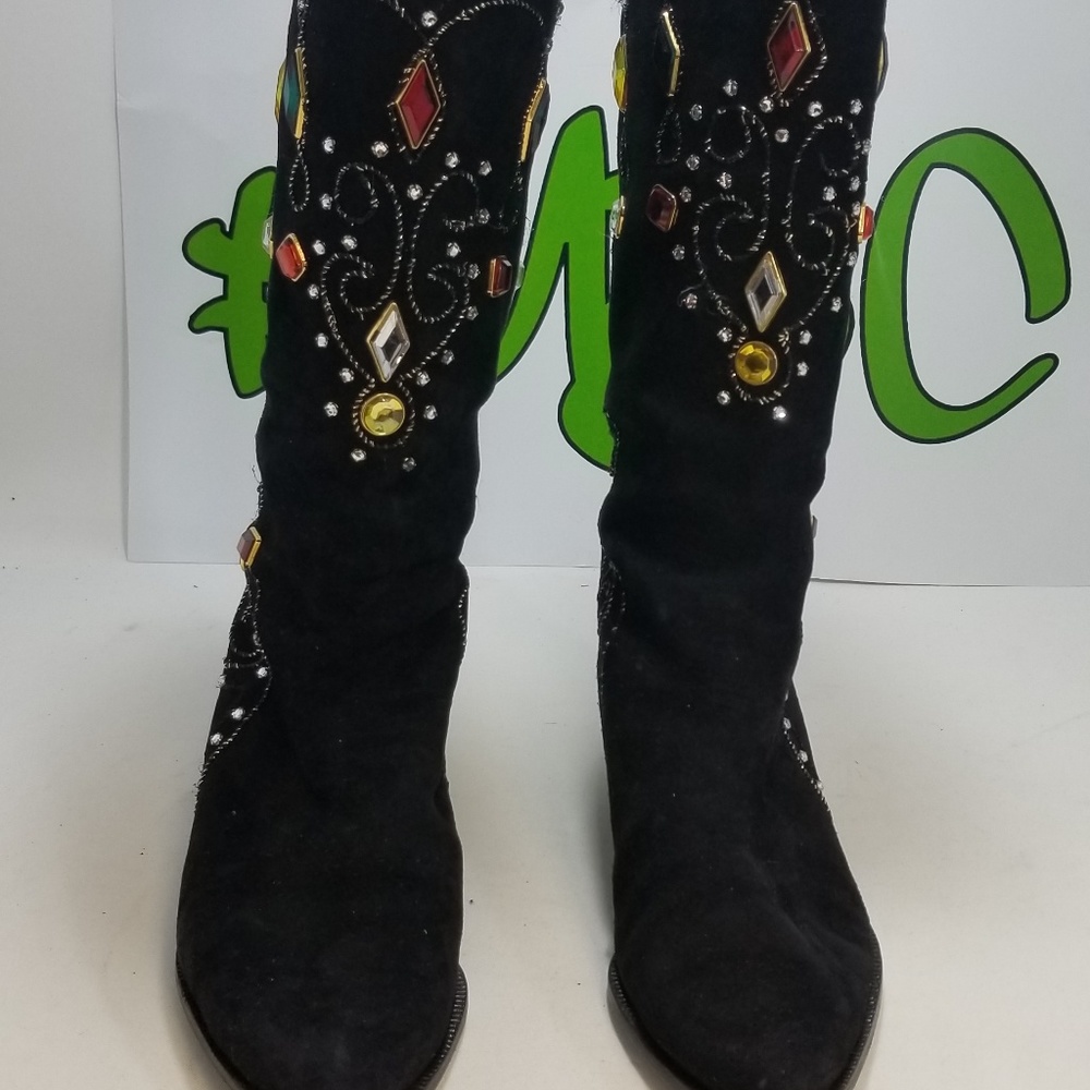 El Vaquero Black Women's Cowboy Boots Size 7